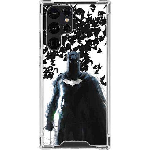 DC Comics Batman Holding batarang Art Galaxy S24 Ultra Clear Case
