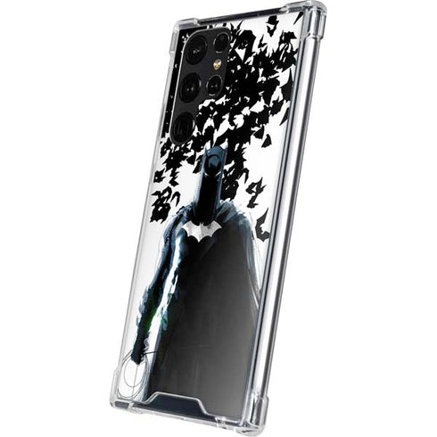DC Comics Batman Holding batarang Art Galaxy S24 Ultra Clear Case