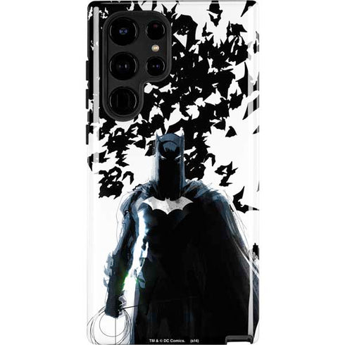 DC Comics Batman Holding batarang Art Galaxy S24 Ultra Impact Case