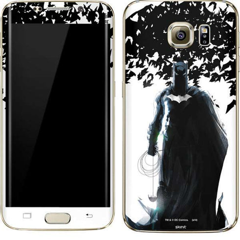 DC Comics Batman Holding batarang Art Galaxy S7 Edge Skin