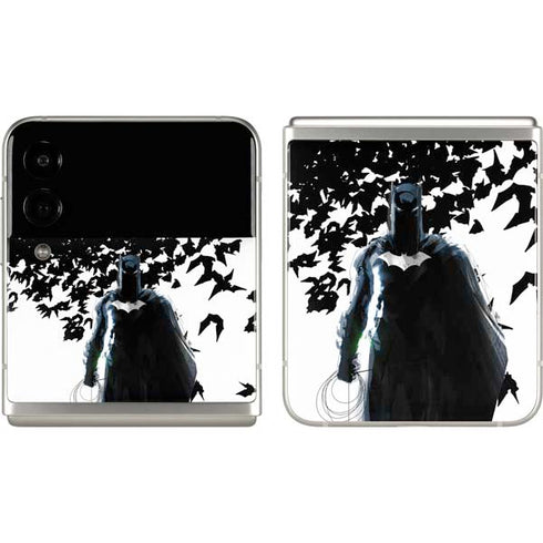 DC Comics Batman Holding batarang Art Galaxy Z Flip3 5G Skin