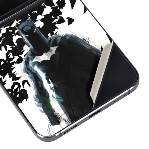 DC Comics Batman Holding batarang Art Galaxy Z Flip5 5G Skin
