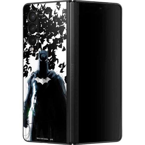 DC Comics Batman Holding batarang Art Galaxy Z Fold3 5G Skin