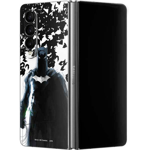 DC Comics Batman Holding batarang Art Galaxy Z Fold4 5G Skin