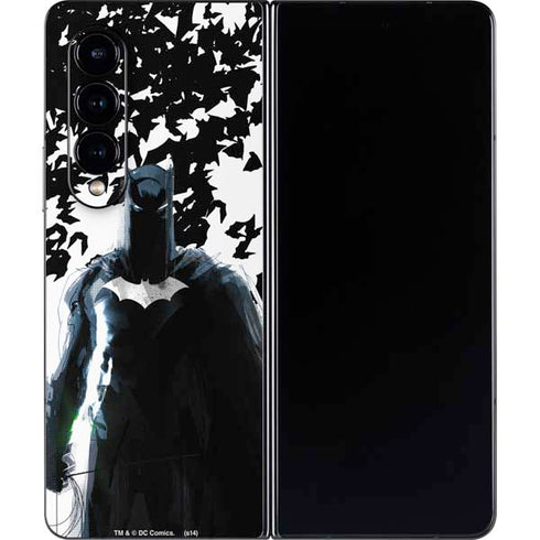 DC Comics Batman Holding batarang Art Galaxy Z Fold4 5G Skin