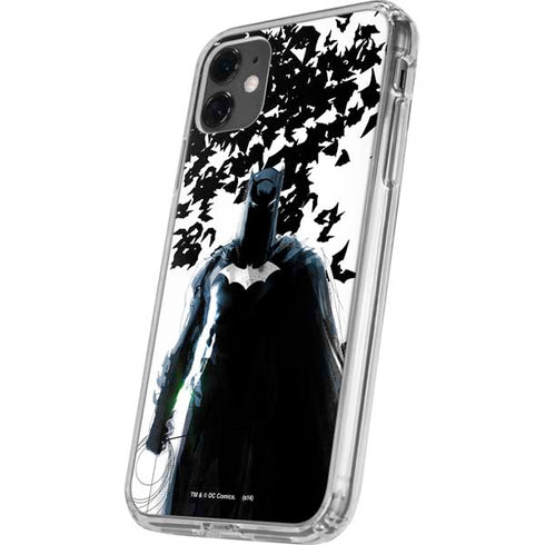 DC Comics Batman Holding batarang Art iPhone 11 Clear Case
