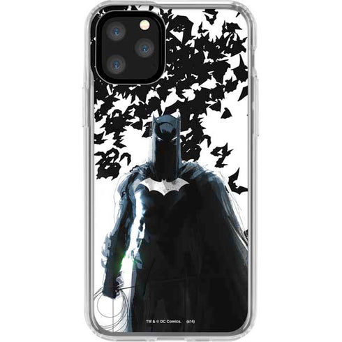 DC Comics Batman Holding batarang Art iPhone 11 Pro Clear Case