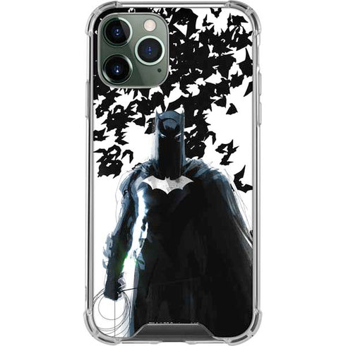 DC Comics Batman Holding batarang Art iPhone 11 Pro Max Clear Case