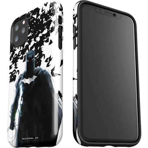 DC Comics Batman Holding batarang Art iPhone 11 Pro Max Impact Case
