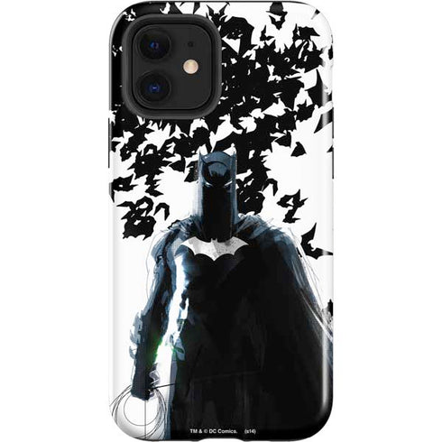 DC Comics Batman Holding batarang Art iPhone 12 Impact Case