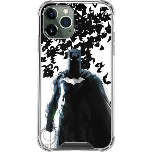 DC Comics Batman Holding batarang Art iPhone 12 Pro Clear Case