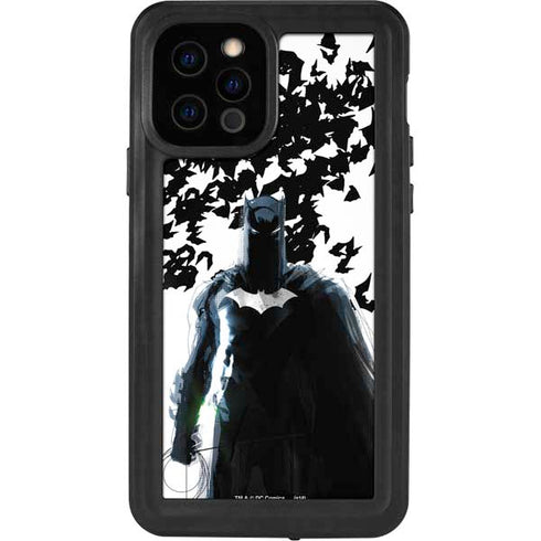 DC Comics Batman Holding batarang Art iPhone 12 Pro Waterproof Case