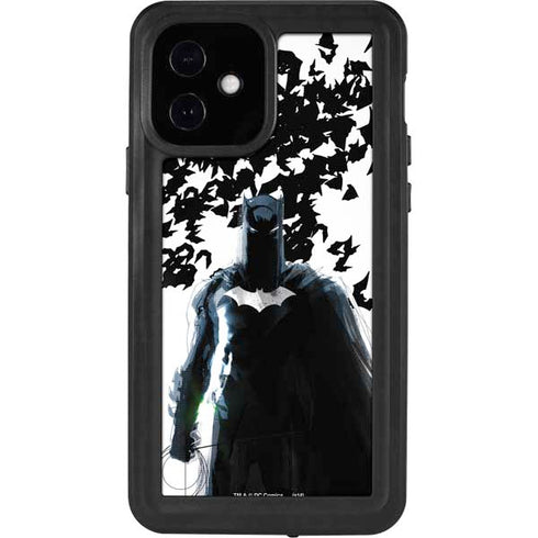 DC Comics Batman Holding batarang Art iPhone 12 Waterproof Case