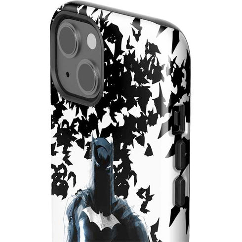 DC Comics Batman Holding batarang Art iPhone 14 Plus Impact Case