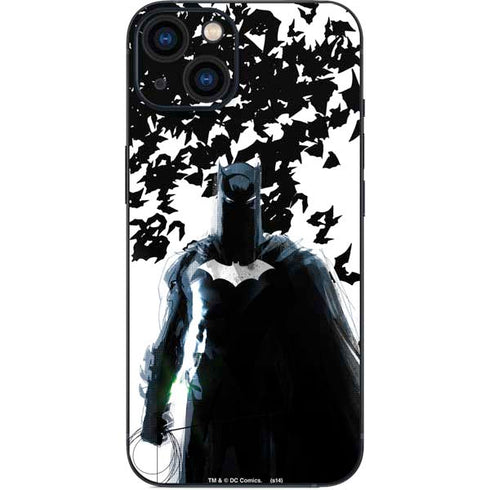 DC Comics Batman Holding batarang Art iPhone 15 Plus Skin