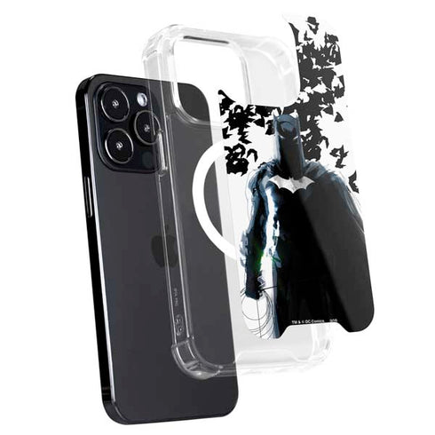 DC Comics Batman Holding batarang Art iPhone 14 Pro MagSafe Case