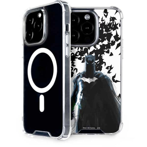 DC Comics Batman Holding batarang Art iPhone 14 Pro MagSafe Case