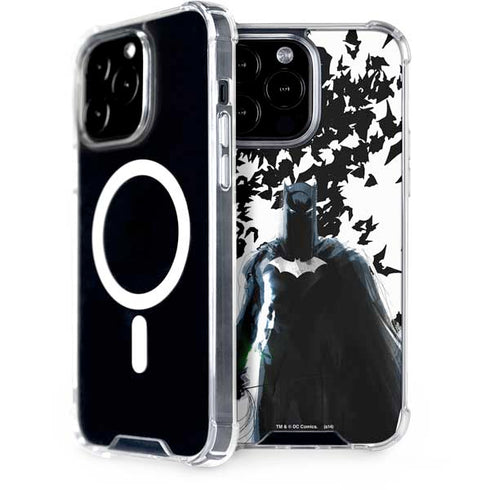 DC Comics Batman Holding batarang Art iPhone 15 Pro Max MagSafe Case