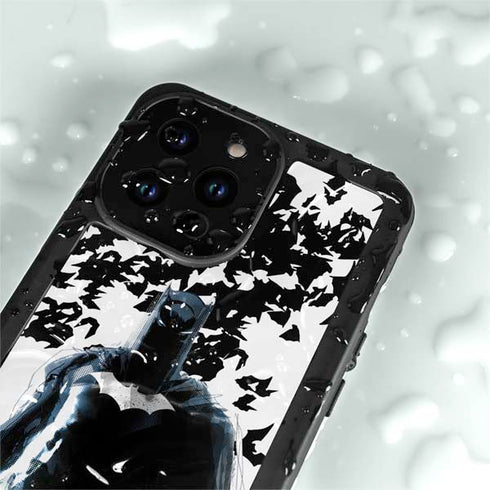DC Comics Batman Holding batarang Art iPhone 15 Pro Waterproof Case
