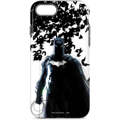 DC Comics Batman Holding batarang Art iPhone 8 Pro Case