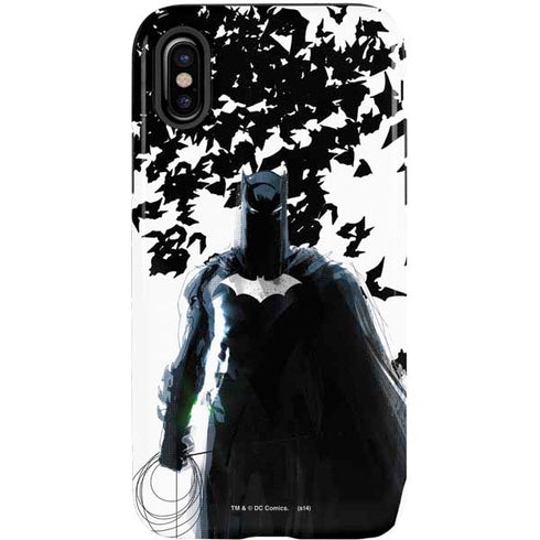 DC Comics Batman Holding batarang Art iPhone XS Pro Case