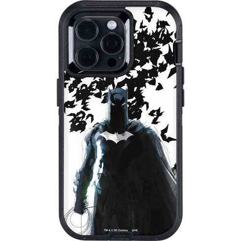 DC Comics Batman Holding batarang Art Otterbox Defender iPhone Skin