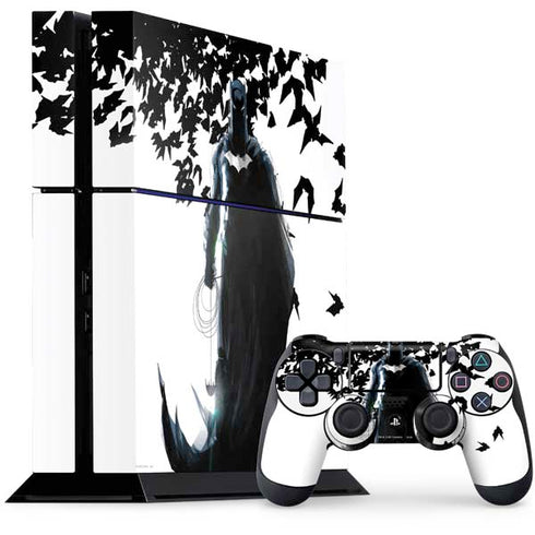 DC Comics Batman Holding batarang Art PS4 Console and Controller Bundle Skin