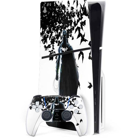 DC Comics Batman Holding batarang Art PS5 Slim Disk Bundle Skin
