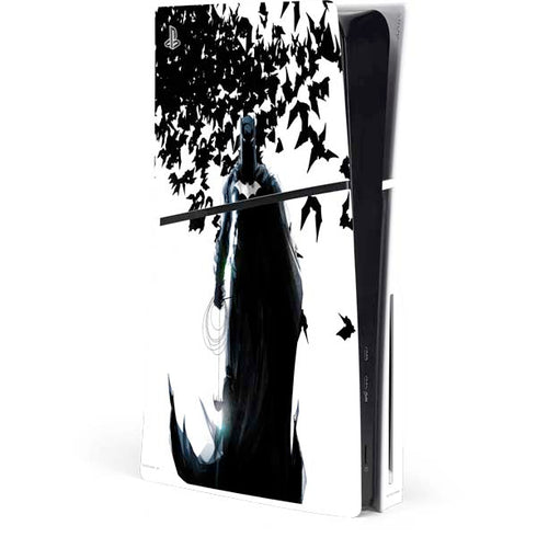 DC Comics Batman Holding batarang Art PS5 Slim Disk Console Skin