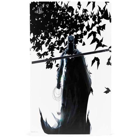 DC Comics Batman Holding batarang Art PS5 Slim Disk Console Skin