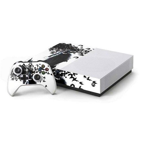 DC Comics Batman Holding batarang Art Xbox One S Console and Controller Bundle Skin