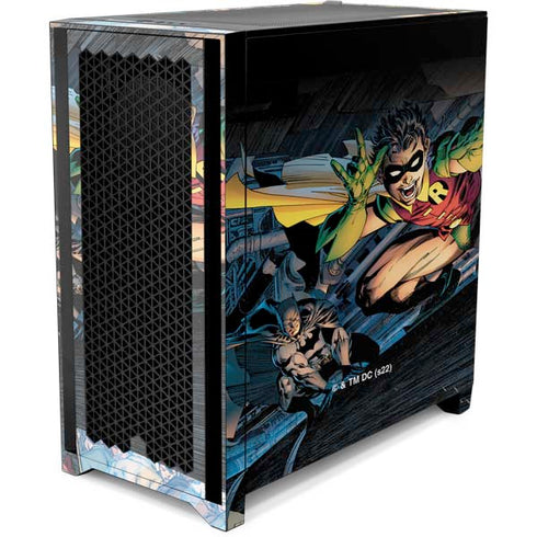 DC Comics Batman All Star Batman & Robin, The Boy Wonder ( Batman & Robin in Action) By Jim Lee Corsair 4000D Tempered Glass Mid-Tower ATX Case Skin