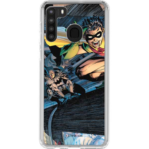 DC Comics Batman All Star Batman & Robin, The Boy Wonder ( Batman & Robin in Action) By Jim Lee Galaxy A21 Clear Case