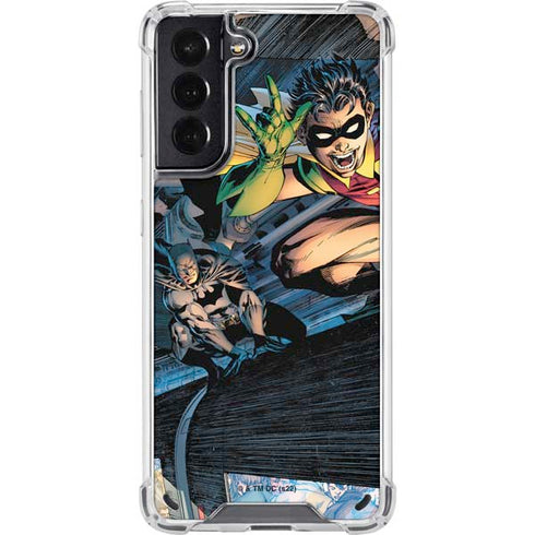 DC Comics Batman All Star Batman & Robin, The Boy Wonder ( Batman & Robin in Action) By Jim Lee Galaxy S21 5G Clear Case