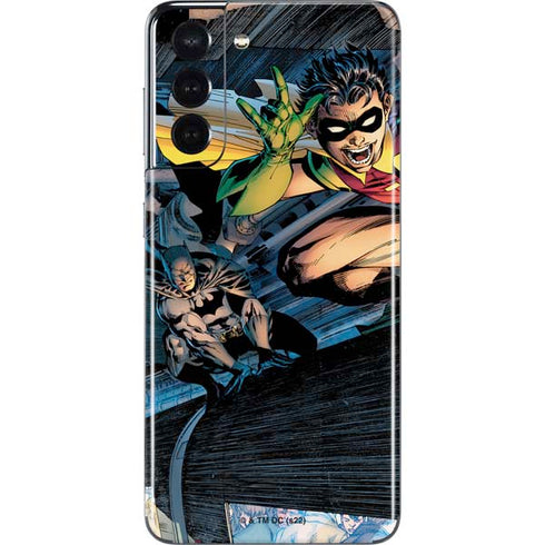 DC Comics Batman All Star Batman & Robin, The Boy Wonder ( Batman & Robin in Action) By Jim Lee Galaxy S21 5G Skin