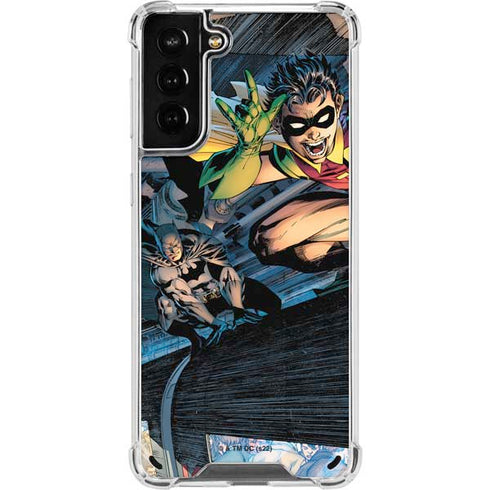 DC Comics Batman All Star Batman & Robin, The Boy Wonder ( Batman & Robin in Action) By Jim Lee Galaxy S21 Plus 5G Clear Case