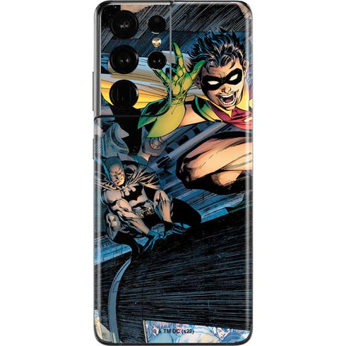 DC Comics Batman All Star Batman & Robin, The Boy Wonder ( Batman & Robin in Action) By Jim Lee Galaxy S21 Ultra 5G Skin