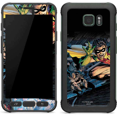 DC Comics Batman All Star Batman & Robin, The Boy Wonder ( Batman & Robin in Action) By Jim Lee Galaxy S7 Active Skin