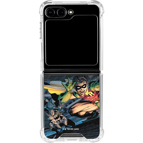 DC Comics Batman All Star Batman & Robin, The Boy Wonder ( Batman & Robin in Action) By Jim Lee Galaxy Z Flip5 5G Clear Case