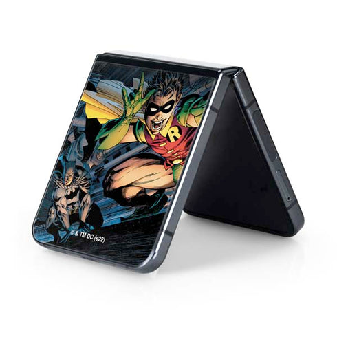 DC Comics Batman All Star Batman & Robin, The Boy Wonder ( Batman & Robin in Action) By Jim Lee Galaxy Z Flip5 5G Skin