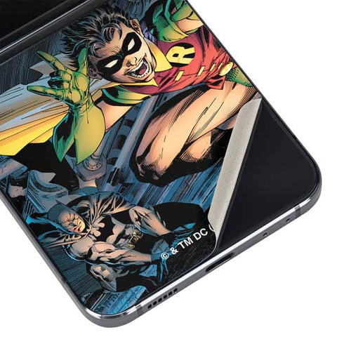 DC Comics Batman All Star Batman & Robin, The Boy Wonder ( Batman & Robin in Action) By Jim Lee Galaxy Z Flip5 5G Skin