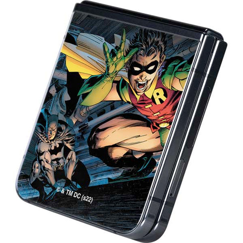 DC Comics Batman All Star Batman & Robin, The Boy Wonder ( Batman & Robin in Action) By Jim Lee Galaxy Z Flip5 5G Skin