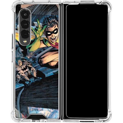 DC Comics Batman All Star Batman & Robin, The Boy Wonder ( Batman & Robin in Action) By Jim Lee Galaxy Z Fold4 5G Clear Case