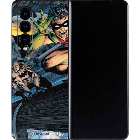 DC Comics Batman All Star Batman & Robin, The Boy Wonder ( Batman & Robin in Action) By Jim Lee Galaxy Z Fold4 5G Skin