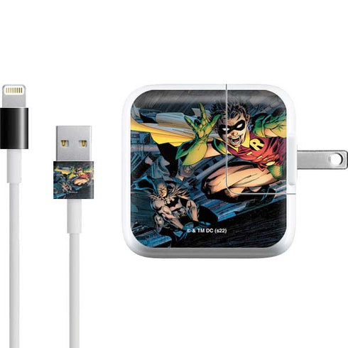 DC Comics Batman All Star Batman & Robin, The Boy Wonder ( Batman & Robin in Action) By Jim Lee iPad Charger (10W USB) Skin