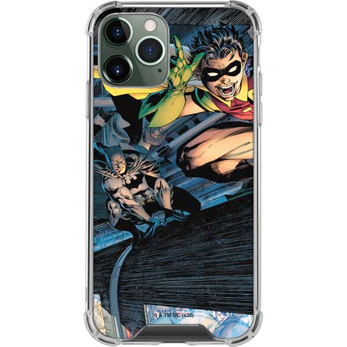 DC Comics Batman All Star Batman & Robin, The Boy Wonder ( Batman & Robin in Action) By Jim Lee iPhone 11 Pro Max Clear Case