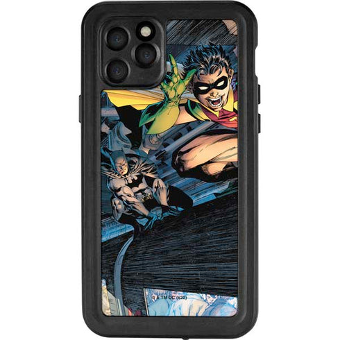 DC Comics Batman All Star Batman & Robin, The Boy Wonder ( Batman & Robin in Action) By Jim Lee iPhone 11 Pro Waterproof Case