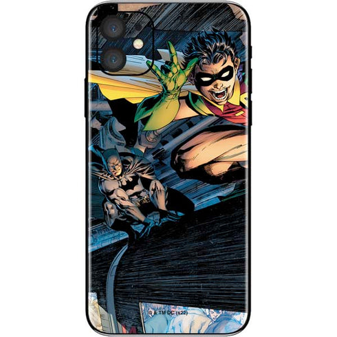 DC Comics Batman All Star Batman & Robin, The Boy Wonder ( Batman & Robin in Action) By Jim Lee iPhone 11 Skin