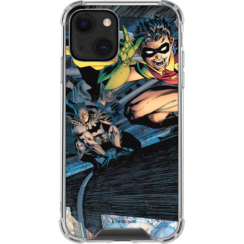 DC Comics Batman All Star Batman & Robin, The Boy Wonder ( Batman & Robin in Action) By Jim Lee iPhone 14 Plus Clear Case