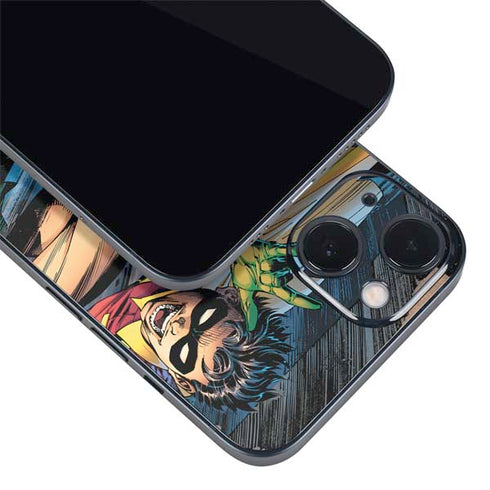 DC Comics Batman All Star Batman & Robin, The Boy Wonder ( Batman & Robin in Action) By Jim Lee iPhone 14 Plus Skin